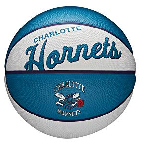 Wilson Mini-Basketball Team Retro, Charlotte Hornets, Outdoor, Gummi, Größe: Mini