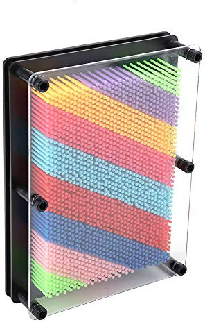 Planche d'art en Métal 3D, Planche d'art en Forme de Moule à la Main, Multi-Taille, Couleur, Aiguille en Plastique, Sculpture, Nouveauté, Jouets pour Enfants, Gadget de Sculpture de(Black Large)