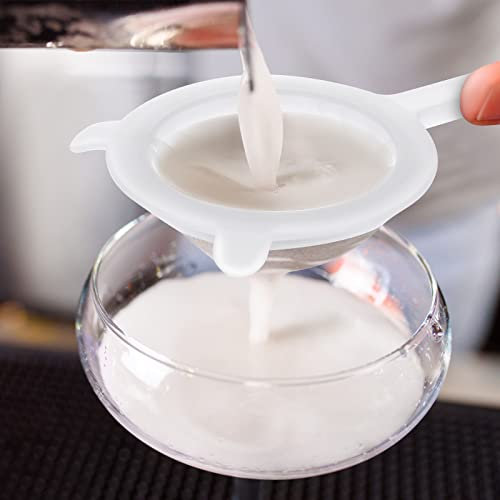 Cobee Colador ultrafino de malla de nailon con asa, para cocina, alimentos, yogur, colador de plástico, doble oreja, para filtrar zumos, café, miel, té (80 mallas)