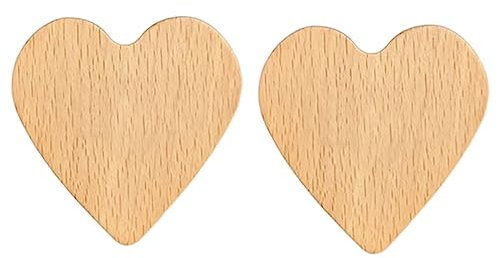 HDJNal Holzknäufe, 2 Stück, dekorative Schrankknäufe, Türknäufe, niedliche Knöpfe für Schränke, Türen, Kommoden, Küchenschränke und Schränke mit Schrauben