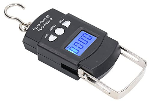 Elektronische Hakenwaage LCD Elektronische Hakenwaage Elektronische Hängehakenwaage Angelwaage Digitale Hänge-Angelwaage 50 Kg mit 1 Meter Verdecktem Maßband