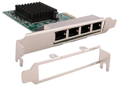 Otueidnsy Cartes RéSeau Adaptateur RéSeau/Ethernet/LAN Carte RéSeau PCI-E Carte RéSeau Realtek RJ45 Internet Ethernet Gigabit 4 Ports