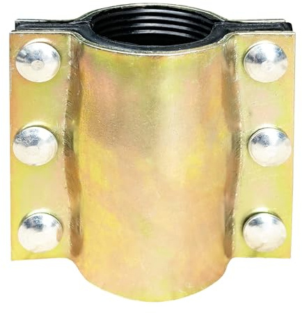 GYYGRY 2 inch Pipe Clamp, Bronze, DN50×125, Steel, Up to 1Mpa Pressure, Suitable for PE/PPR/Steel/Iron Pipe, Length 4.72 inch, Width 5.1 inches