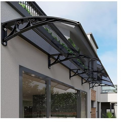 Auvent De Porte D'EntréE,Auvent De Porte Et FenêTres De Protection Uv,Toit Marquise En Polycarbonate Moderne,Auvent De Patio,Auvent De Porte Et FenêTres ExtéRieure ( Size : 100x210cm/39x83in )