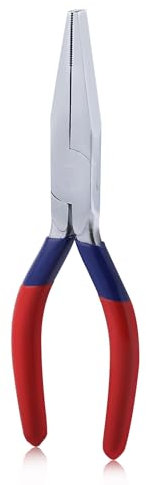 GOLD DEER 6 Inch Flat Nose Pliers Duck Bill Pliers Flat Nose Pliers with Teeth Multipurpose for Maintenance Wire Bending Straightening Pliers Precision Pliers for Jewelry Making