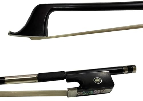 yinfeel black carbon fiber cello bow white horse hair 4/4 for adult full size
