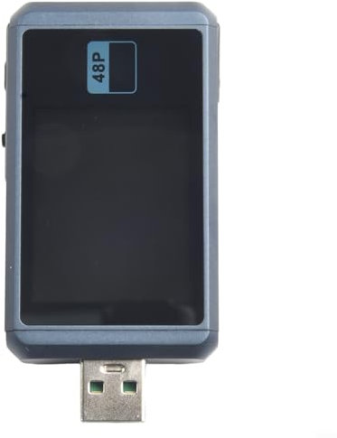 snowchecking Battery Testers FNB48P USB Voltage and Current Detector,Tester Touch Switch for Mobile Phone Charging Measurement,Measure Power Supply or Consumption,Reliable and Long-lasting Use(Silver)