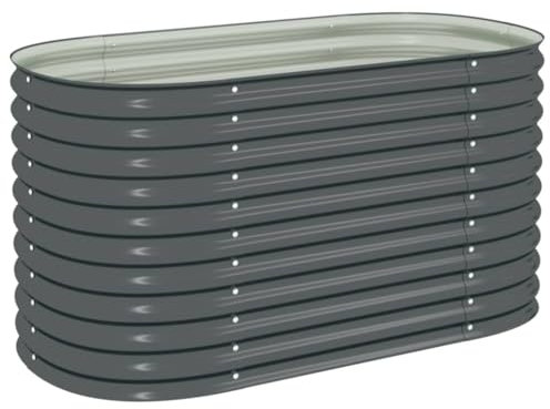 FUDUGEHMIOFWFJJ blumentopf groß 50 cm Durchmesser,kübel für olivenbäume,Garten-Hochbeet 160x80x81 cm Verzinkter Stahl GrauGeeignet für Garten, Terrasse, Schlafzimmer, Wohnzimmer
