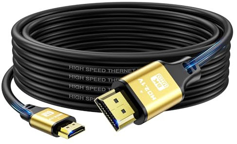 jojobnj 4K HDMI Kabel 6M, 4K @60Hz, 18Gbps Highspeed HDMI 2.0 Kabel, Ultra HD, Ethernet Audio Return,Video 4K, 1080p,3D,Arc, HDR Kompatibel mit Xbox, PS5/PS4,HDTV, Laptop ect(Gold)