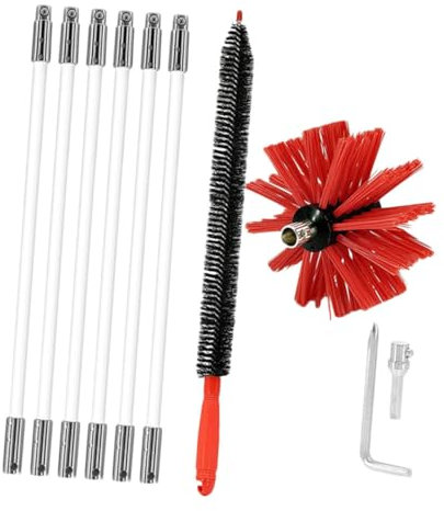 Zerodeko Brosse De Cheminée Intérieure Brosse De Conduit De Sécheuse De Tiges Tête Nylon Résistante Aux Hautes Températures