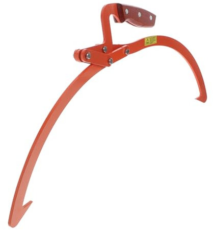Hoement Heavy Duty Log Tongs and Log Lifter with Anti-Slip Grip 2-Claw Timber Lifting Hook for Efficient Firewood Carrying and Dragging in Outdoor