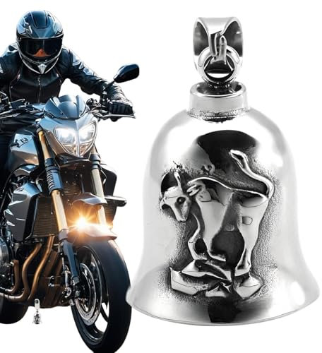 Rrlihjgu Campanello per moto porta fortuna, campanello per motociclista per moto | Campanello portafortuna,per ciondoli sicuri per guida in moto per Natale, compleanno, vacanze