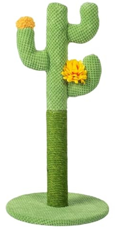 Cadre d'escalade pour chat cactus – Griffoir d'intérieur | Grattoir interactif avec 3 poteaux à griffer, griffoir d'intérieur portable pour chats et chatons adultes d'intérieur