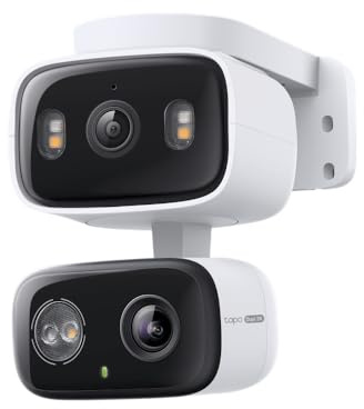 Tapo 2K 3MP Indoor/Outdoor Dual Lens Pan/Tilt Security Camera – 130° Wide-Angle + 6mm Telephoto, 360° Pan, Free Person/Vehicle Detection, SD/Cloud Storage, Works w/Alexa & Google Home – HybridCam Duo