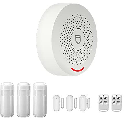 Système de sécurité Domestique, Tuya système d'alarme Domestique sans Fil 433 MHz sécurité antivol Maison Intelligente APP Porte fenêtre capteur détecteur de Mouvement(C)
