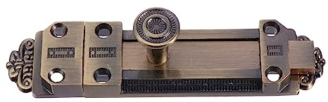 HOMSFOU Serrure Coulissante De Sécurité Vintage Pour Porte Verrou De Porte Ancien En Alliage De Zinc Noyau De Boulon Renforcé Installation Facile Pour Salle De Bain Cuisine Et Garage 4.33in