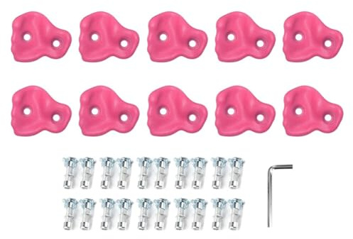 Fegtrtyoa 10PCS Rock Climbing Holds Set PE Ergonomic Hand Feeling Climbing Wall Grips for Indoor Outdoor Kids Adults