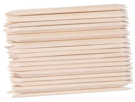 Homoyoyo Bastoncini in Legno Arancione Kit Manicure e Pedicure 150 Pezzi per Unghie Spingi Cuticole Doppia Faccia Borsa da Viaggio Portatile per Uso a Casa e Vacanze