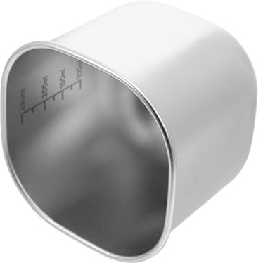 Toyvian Tasse à Mesurer Graduée en Acier Inoxydable 260ml Poignée Confortable et Design Carré Moderne pour Cuisson de Riz et Grains Cuisine