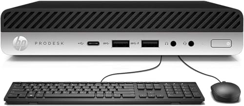 HP ProDesk 600 G3 Mini Ordinateur de Bureau PC, Intel Core i3-6100, 8 Go de RAM, SSD de 256 Go, WiFi, Bluetooth, Clavier QWERTY américain, Windows 11 Pro (reconditionné)