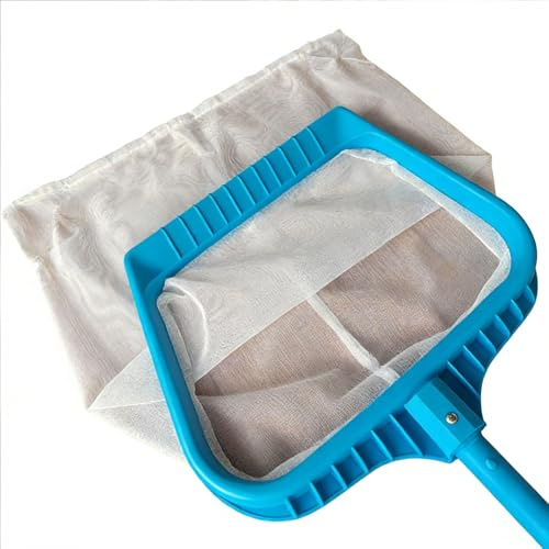 BUBEFSKD Dispositivo professionale per la pulizia della piscina con rete di nylon di grande capacità e bordi lisci, rete per rimuovere le foglie per un uso sicuro del dispositivo di manutenzione della