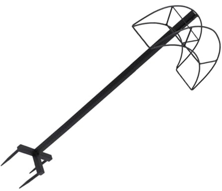 HEMOTON Gartenschlauchhalter und Minimalistischem Design mit Stabilem Stand aus Eisen Freistehend Schwarz Werkzeugfrei Montierbar für Außenbereich und Gartenarbeiten