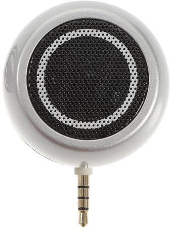 Fenical Kleiner Lautsprecher mit 3,5-mm Aux Eingang und Eingebautem Akku 350mah Tragbarer Kunststoff Lautsprecherbox mit 2 Kanälen und Schutznetz für Telefon und Desktop