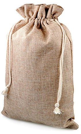 Ganzoo Geschenksäckchen aus Jute XL natur/beige Größe ca. 29,5 x 20,5 cm 8er Set - Geschenkbeutel Jutesäckchen Stoffbeutel für Weihnachten, Advent, Nikolaus, Wichteln, Aufbewahrung im Alltag