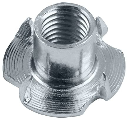 Einschlagmutter Einschlagmuffen Einpressmuffen Muttern M6 x 100 Stück mit metrischem Einschlaggewinde Schlagmuttern Einschlaghülse Einpressmutter Gewindehülsen Holzmutter Einschraubmutter verzinkt