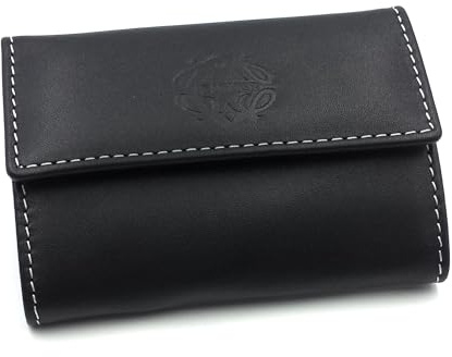 franartPiel - Portallaves de cuero, estuche organizador de ocho llaves con refuerzo interior de piel - Llavero para hombre y mujer hecho en Piel Ubrique (Negro)