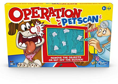 Hasbro Gaming Operation Pet Scan Board Game for 2 or More Players, Kids Ages 6 and Up, With Silly Sounds, Remove the Objects or Get the Buzzer