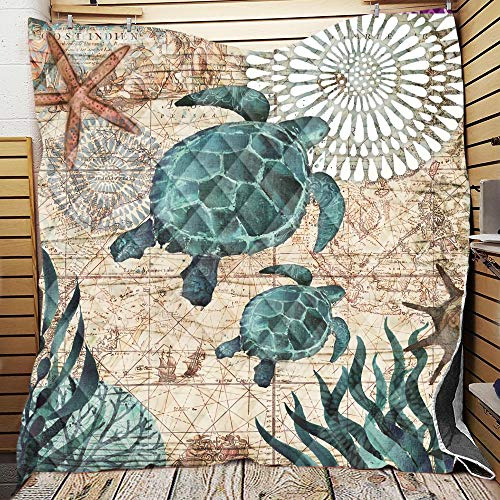 FANSU Tagesdecke Bettüberwurf Steppdecke Mikrofaser Doppelbett Einselbetten Tagesdecken Gesteppt Bettwäsche Sofaüberwurf Wohndecke Stepp Gesteppter Quilt (Doppelschildkröte,226x260cm)