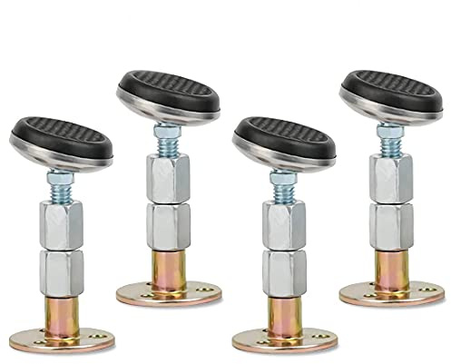 Tiardey 4 stycken sängram anti-hake verktyg sängstopp justerbar gängfixerare vridbart svängbart huvud för sängen? Bel Schrke väggfäste (65–87 mm)
