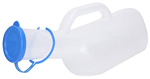 1000ml Männer Urinal Transparent mit Skala Kunststoff Nachttopf für Tragbare Pissflasche für Männliche ältere Bettlägerige Patienten