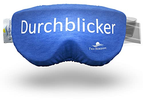Two Horizons Ski Goggles Protective Cover | Protects Against Scratches | Microfibre Glasses Cleaning Cloth | Humorous Sayings | Machine Washable | Clear