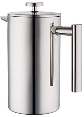 Kaffeetasse Kaffeekessel Französisch Presse Kaffeemaschine Edelstahl Kaffee Perkolator Pot Doppel Manuelle Kaffeebehälter mit Siebkaffee Kaffee