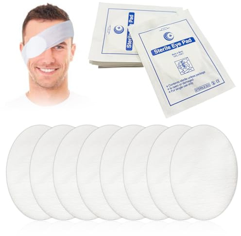 30 PCS Sterile Augenbekleidung Pads - Einweg Oval Schutz Augen Patches für Post-Operation Wunde & Trauma Recovery, nicht gewebt, individuell verpackt, 2,4 x 3