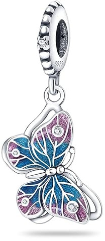 Pandach Damen Charm Anhänger für Armband 925 Sterling Silber Charms Beads passend für Armband und Halskette, Kompatibel mit Europäischen Armbänder für Frauen Mädchen C4