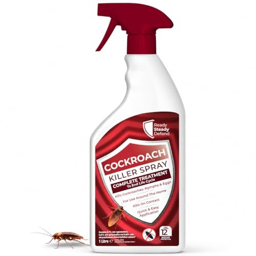 Cockroach Killer Spray - 1L | Triple-Action Cockroach Repellent | Instant Spot Treatment | Kills Adults, Eggs & Nymphs, Safe for Household Use | Offers Long-Lasting Protection | Kills on Contact