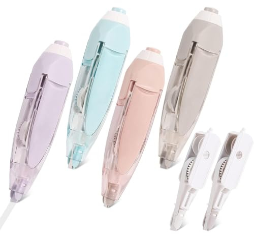 CENPEK 4 Pièces Rouleau De Bande Correctrice Rechargeable 6 M X 5 Mm Souris Rétractable Stylos À Bande Correctrice Correcte pour L'École, La Maison Et Le Bureau
