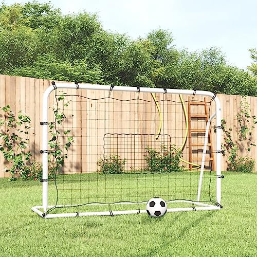 Fußballnetz, Rebounder, Weiß und Schwarz, 184 x 61 x 123 cm, Stahl und PE