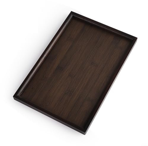 Vaisselle en Bois, de qualité supérieure, élégante, Robuste Que l'assiette en Papier, Bio et réutilisable, Alternative aux Assiettes en Plastique (Assiette Plate 33 x 22 cm)