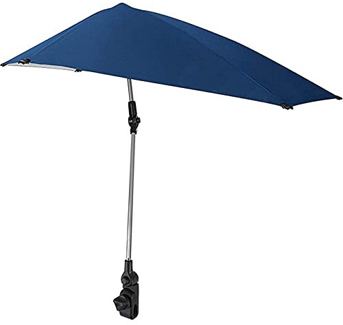 CAIONPLE Sombrilla de Playa Ajustable, Sombrilla Giratoria de 360 Grados con Abrazadera Universal, para Silla de Playa, Silla de Patio