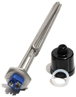 FULIMEI 1 Inch BSP/DN25 Immersion Water Heater With Grounding Screw 240V 4.5KW/5.5KW/6.5KW 304SUS Heating Element For Brewage Equipment (Size : 1 Inch BSP 240V, Color : 3.5KW 360mm 304SUS)