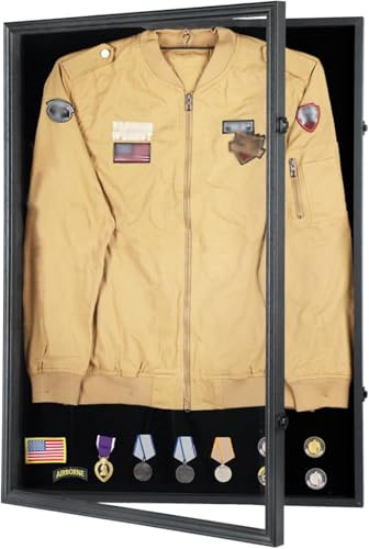 Sboitflmm Military Police Uniform Display Case-Velvet Backplate-Black