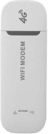 Enrutador WiFi 4G LTE, Módem WiFi USB Portátil con Ranura para Tarjeta SIM, Punto de Acceso WiFi Móvil para Viajes, Compatible con 10 Usuarios (White)