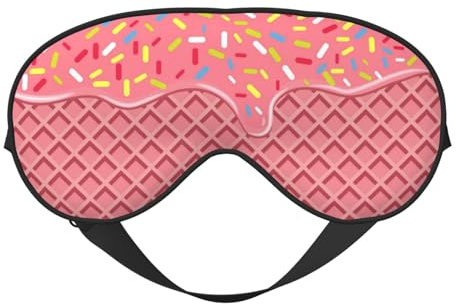 Augen-Schlafmaske für Damen und Herren, Schokolade mit fließender Creme, weiche Reise-Augenmasken für Schlafmaske, Verdunkelung, verstellbare Schnalle, Schlafmaske für Damen und Herren, lustige
