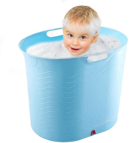 Babybadewanne,Babybadewanne,Drainageboden für Babybadewanne Komfort Hochtemperaturbeständig | Großer und tiefer Badeeimer, Bam-Zubehör
