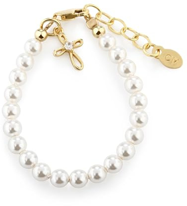 Cherished Moments Baptism Cross Bracelet, 14K Gold-Plated, S