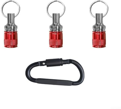 3-Pack Drill Bit Holder With Carabiner - SDS Shank Power Tool Accessory, Blue/Red - Secure Bit Storage, Easy Carrying(Red)
